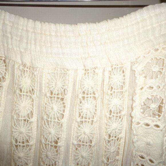 NEW Free People ONE Ribbon Corset Maxi Skirt XS Ivory Lace - Picture 7 of 16